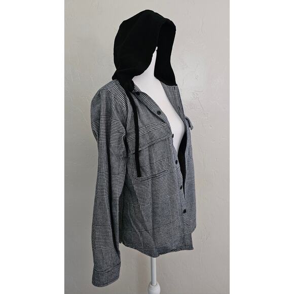 Original Use Black Plaid Button Front Jacket - Picture 4 of 8